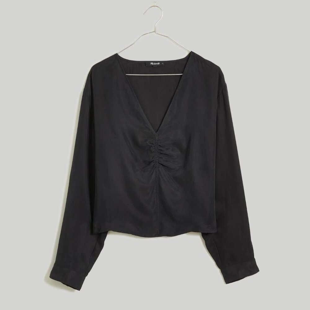 Madewell Brushed Ruched-Front Top Size 4 $88